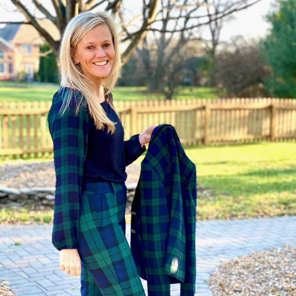 Black watch plaid tree cheap skirt