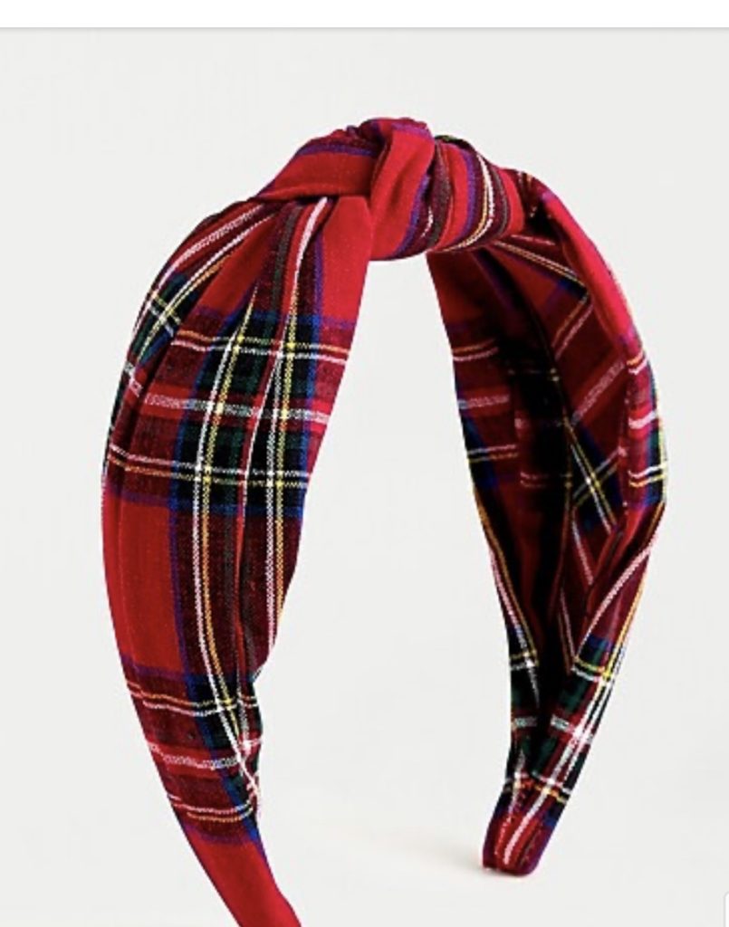 J crew tartan headband