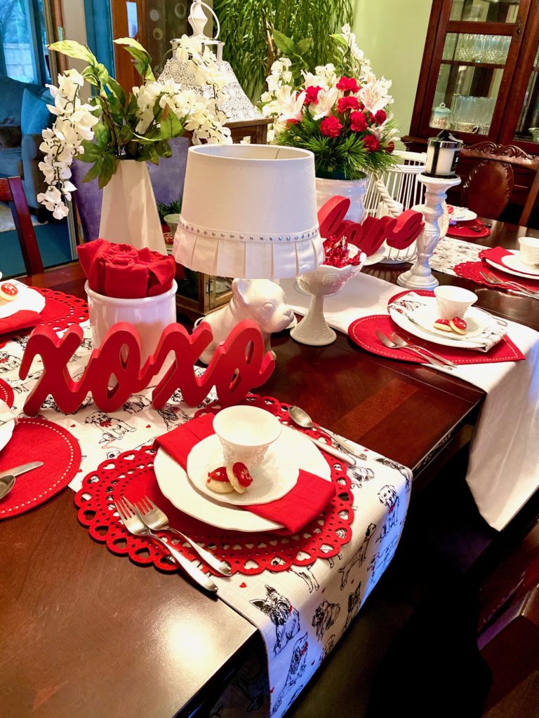 Valentine's day tablescape