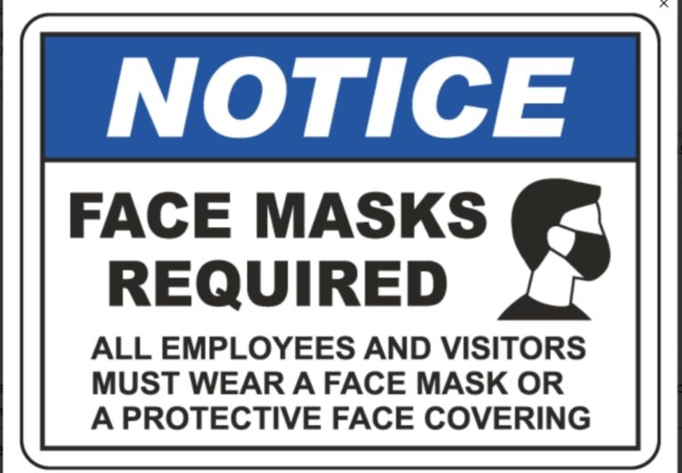 mask required sign