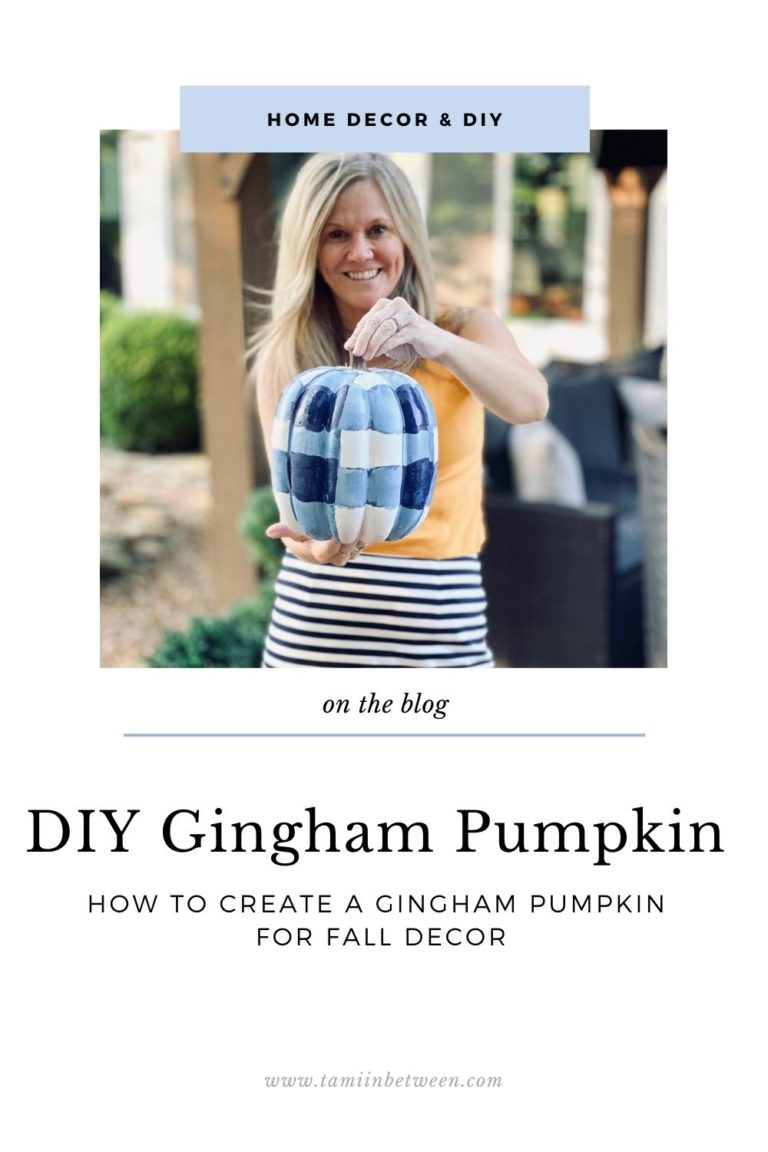 gingham pumpkin DIY