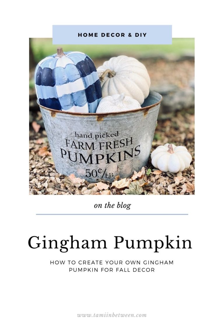gingham pumpkin DIY