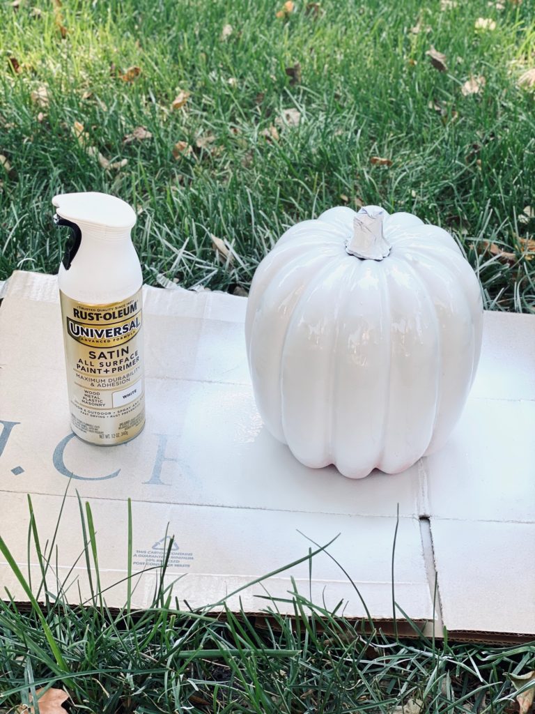 gingham pumpkin DIY