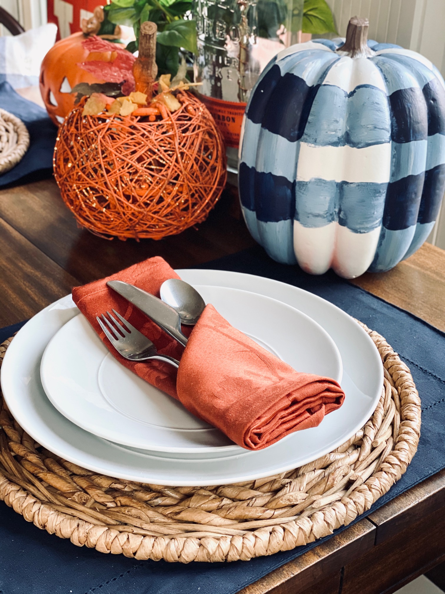 GINGHAM PUMPKIN DIY - Tami's deals, dupes & DIY