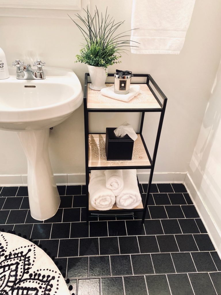 DIY bathroom refresh aftersh after