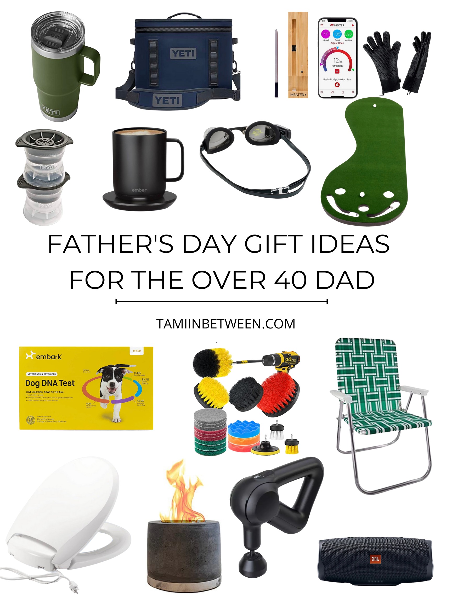 Flat lay of Father's Day gift ideas